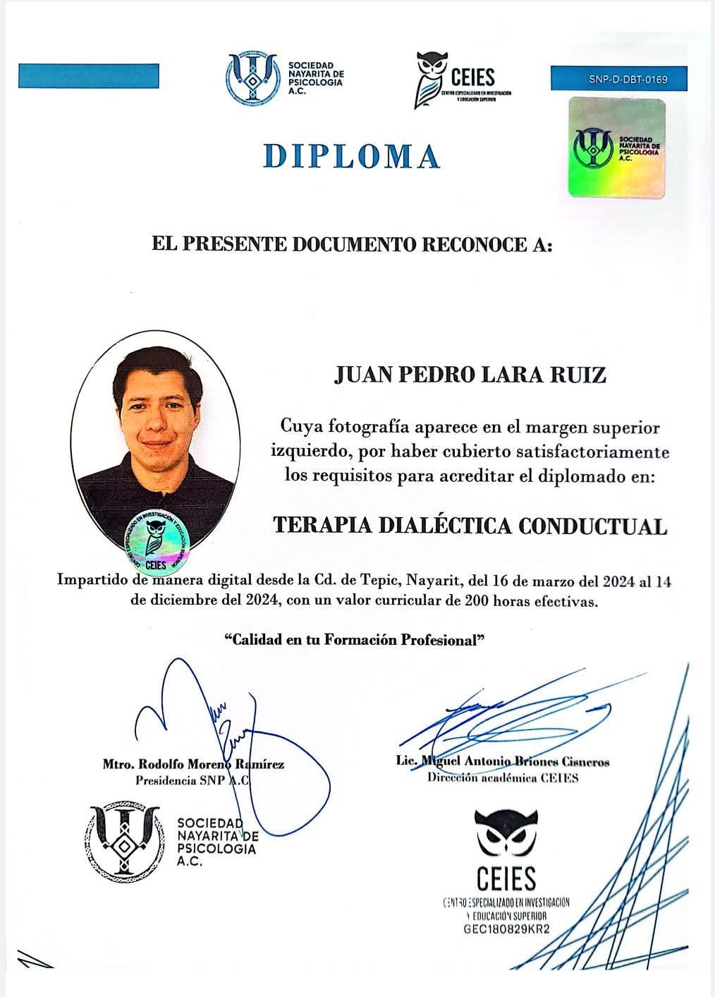 Diploma en Terapia Dialéctica Conductual